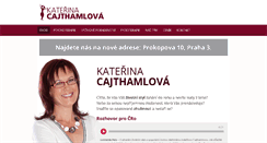 Desktop Screenshot of cajthamlova.cz